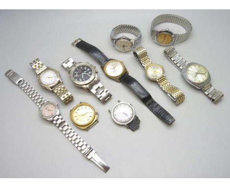A collection of wristwatches including Sekonda and Rotary 