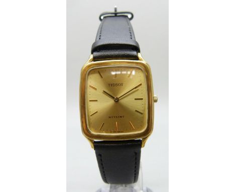 A Tissot Stylist gold plated wristwatch, 29mm including crown
