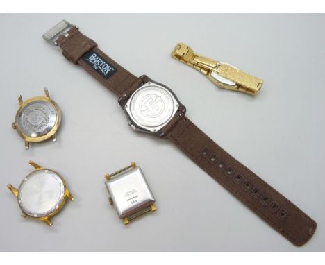 A group of wristwatches, including Roamer &amp; Accurist