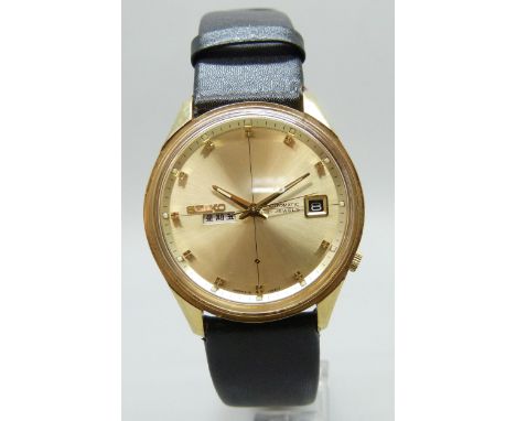 A Seiko Automatic SeaLion M55  gold plated wristwatch with date aperture, 36mm