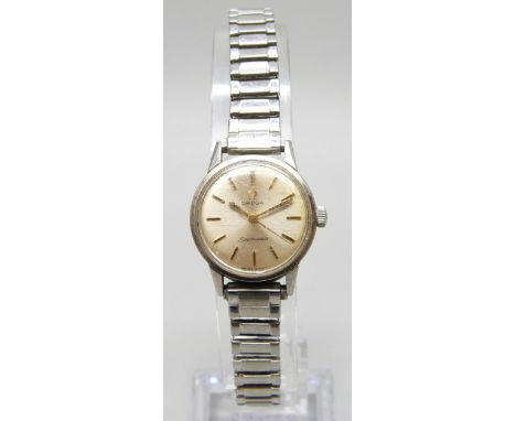 A lady's Omega Seamaster wristwatch, stainless steel case, 23mm including crown