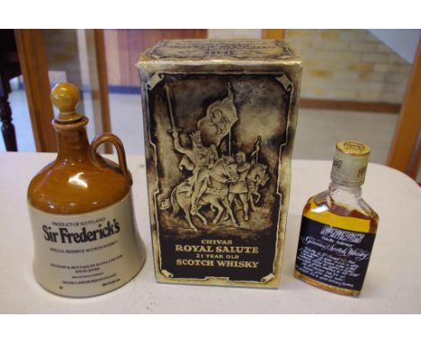 Three bottles of Scotch Whisky including Chivas 21yo Royal Salute