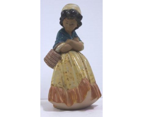 Lladro girl holding a basket figurine H21cm approx