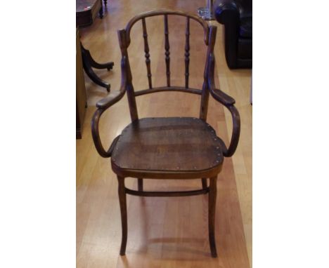 Vintage timber bentwood arm chair