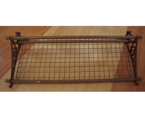 Vintage NSW brass railway luggage rack