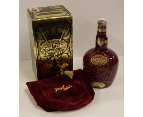 One bottle: Royal Salute blended scotch whisky one Litre