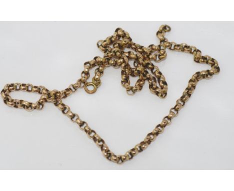 Vintage 9ct gold chain with gold plated replacement clasp, total weight: approx 10.6 grams, size: approx 50cm length