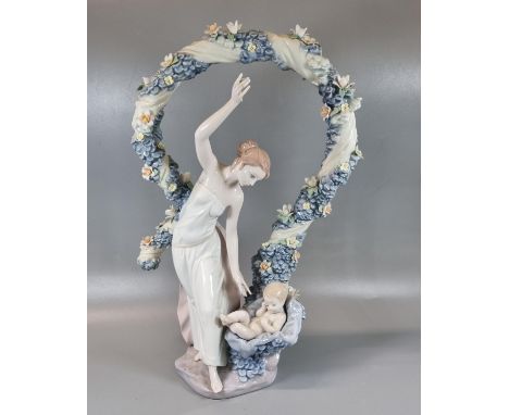 Lladro Spanish porcelain 'Rebirth' Inspiration Millennium porcelain figure group 2000. In original box. 42cm high approx.(B.P