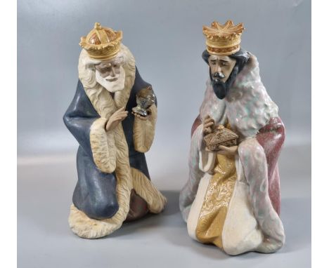 Two Lladro Spanish porcelain figurines, 12278 'King Melchor' and 12279 'King Gaspar'. In original boxes. (2)(B.P. 21% + VAT) 