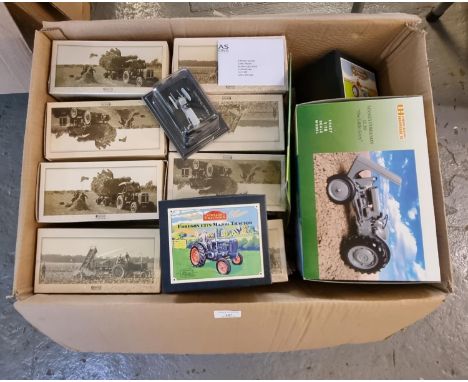 Collection of agricultural diecast and other models to include: Britains TE20 Tractor, Fordsone 27N Major Tractor, Universal 