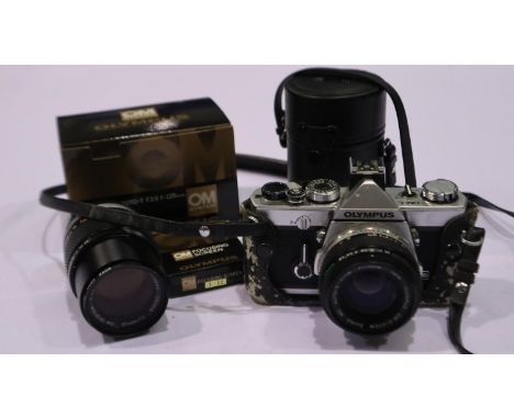 Olympus OM-1 camera and accessories. UK P&amp;P Group 2 (£20+VAT for the first lot and £4+VAT for subsequent lots) 