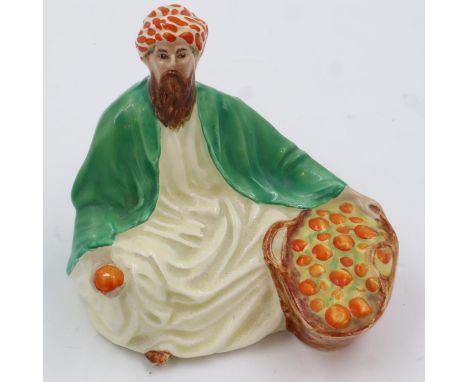 Rare Falcon Ware figurine, The Orange Seller, H: 13 cm, no chips or cracks. UK P&amp;P Group 2 (£20+VAT for the first lot and