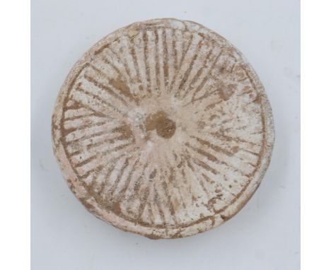 Song Dynasty unglazed counter or token, D: 55 mm. UK P&amp;P Group 1 (£16+VAT for the first lot and £2+VAT for subsequent lot