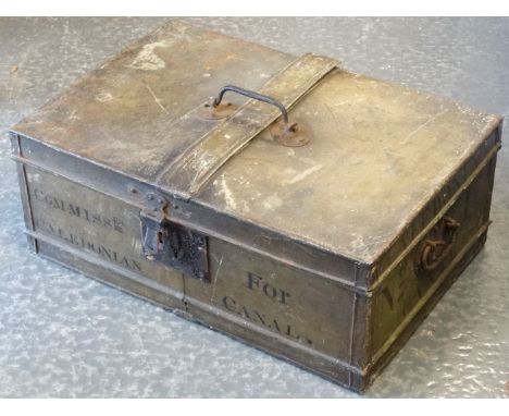 TIN TRAVEL TRUNK FOR CALEDONIAN CANAL TELFORD 
