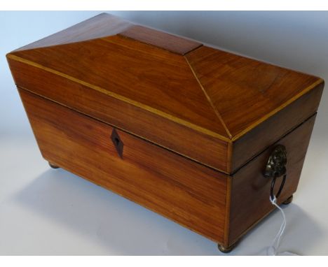 VICT SARCOPHAGUS FITTED TEA CADDY WITH MIXBOWL