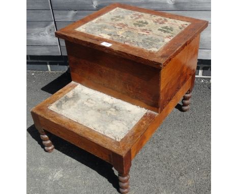 PITCH PINE STEP COMMODE 