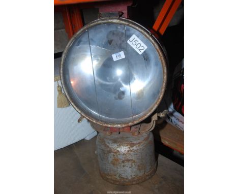 A large 'Tilley' paraffin lamp.