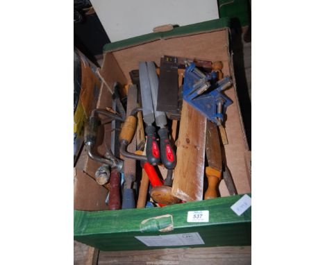 A Picture frame Jig, and various Woodworking Hand Tools, etc.