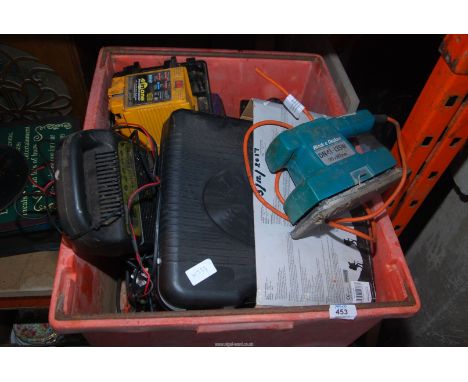 Battery Chargers, Sander, and Jigsaw, etc.