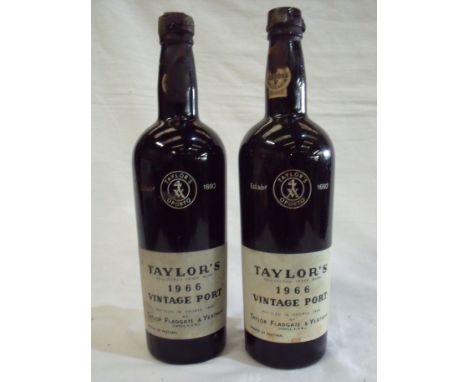 Two bottles of Taylor's 1966 Vintage Port