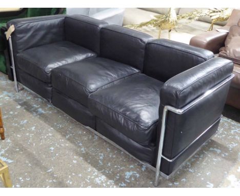 AFTER LE COURBUSIER SOFA, LC3 style design, 180cm W.x 65d x 60 h