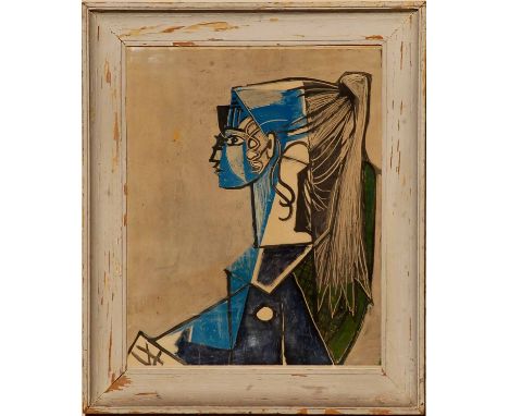 PABLO PICASSO 'Sylvette', off set lithograph, 58cm x 46cm, framed and glazed. 