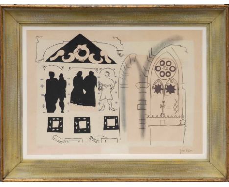JOHN PIPER 'Rudbaxton - Pembrokeshire', 1964, lithograph, hand signed and numbered, Edition: 70, Suite: Restrospective of Chu