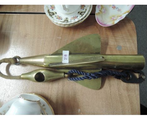 A vintage brass ships speed log