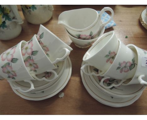 A floral tea service 