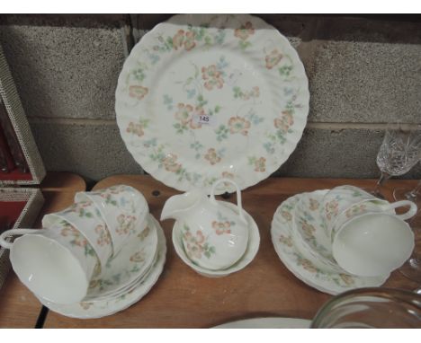 A Wedgwood 'Cottage Rose' part tea service (20 pieces approx)