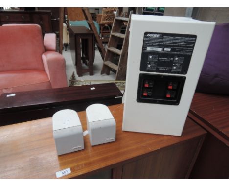 A Bose Acoustimass 3 Series III speaker system, white