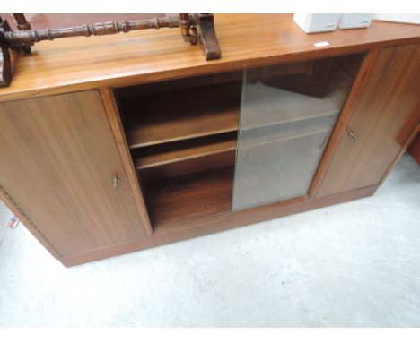 A vintage sapele bookcase