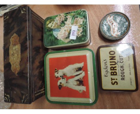 A selection of vintage tin boxes