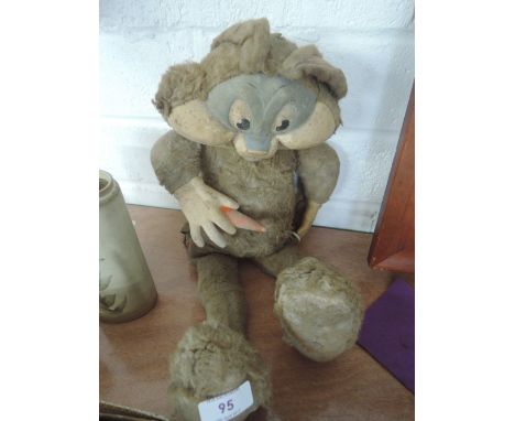 A mid 20th century Mattel Bugs Bunny soft toy having pull cord talking mechanism 