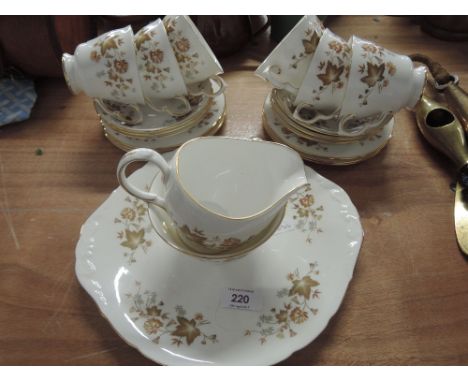 A Coalclough 'Autumn Leaves' part tea service (18 pieces approx)
