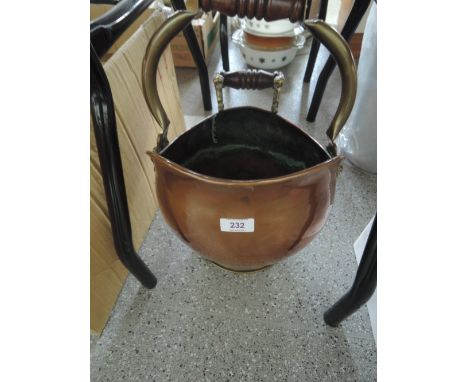 A copper coal helmet