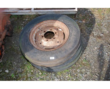 Two Tractor wheel/tyres for Dexter/ Massey Ferguson - 600/16.