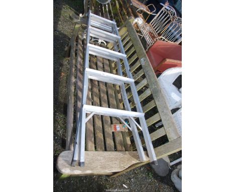 A 5 rung step ladder.