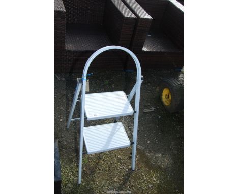 A 2- rung step ladder.