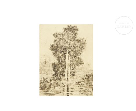 Etching on paper. Signed and dated ‘Fortuny y Madrazo / 43’ in the lower right corner.Size etching plate: 18 x 13.5 cm; Size 