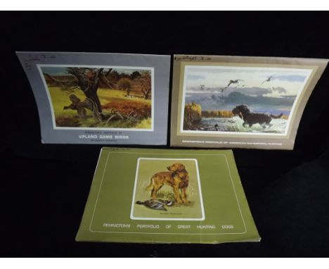 U.S.A. Bob Kuhn, b. 1920-2007, Buffalo, New York - 3 x full sets of Remington Art Company Inc Portfolio Wildlife Prints. 20th