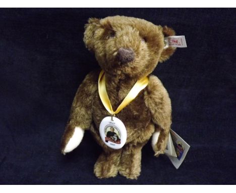 Germany Margarete Steiff - 105 Years Anniversary Brown Bear. 670206 Mohair. Knopf im Ohr or Button in Ear. Condition - Appear