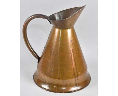 A Large Vintage Copper Measuring Jug, 41cms High 