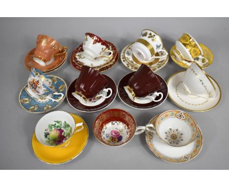 A Collection of Various Cabinet Cups and Saucers to Comprise Paragon, Aynsley, Coverswall Trio Royal Crown Derby Trio Etc 