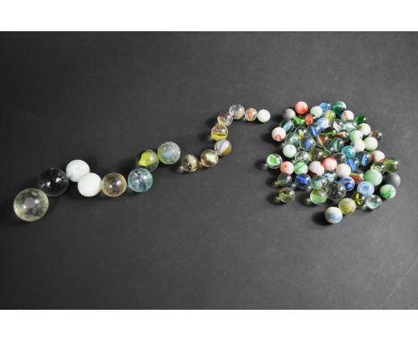 A Collection of Various Vintage Marbles etc 