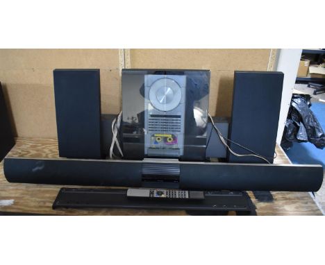 An Bang and Olufsen vintage Music Centre together with a Sound Bar, Untested 