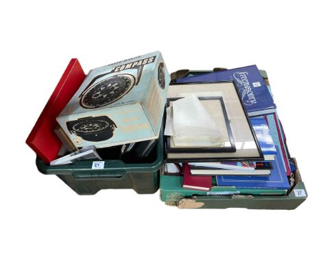 Framed parachute cords, Clinometer, RAF FDCs, stamps, Masonic Regalia, Bosun compass, etc.