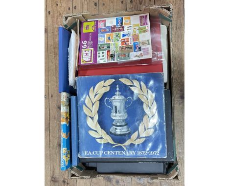 Collection of stamps inc commemorative FDCs, schoolboy Commonwealth albums, Esso FA Cup Centenary 1972 token set, etc.