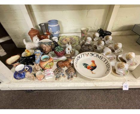 Collection of Shelley Heather 13419, Emma Bridgewater, Wade, character jugs, etc.