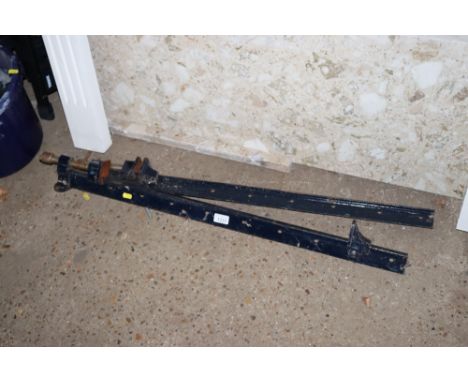 Two metal sash clamps